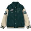 Philadelphia Eagles Collared Varsity Wool Jacket