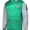 Philadelphia Eagles Green and Gray Satin Jacket