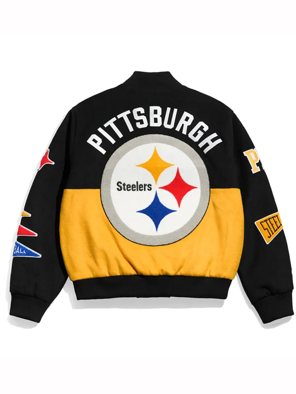 Steelers Pennant Black Varsity Jacket