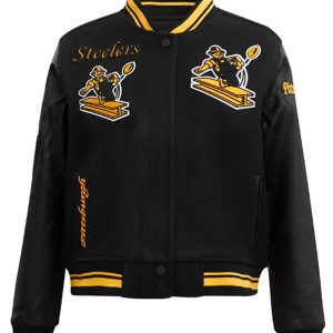 Retro Classic Pittsburgh Steelers Varsity Jacket