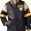 Pittsburgh Steelers G-III Faux Varsity Leather Jacket