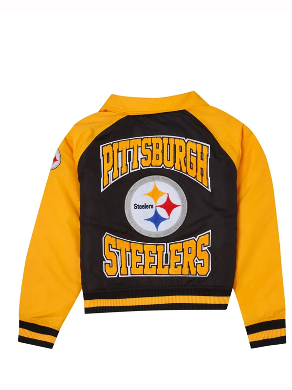Steelers Black Yellow Throwback Jacket