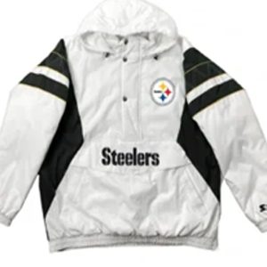 Pittsburgh Steelers White Pullover Jacket