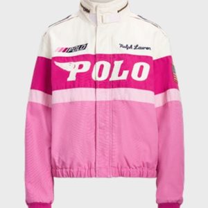 Pink Polo Racer Jacket
