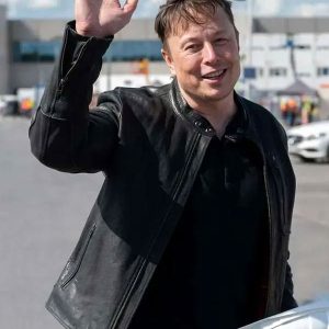 Elon Musk Cafe Racer Leather Jacket