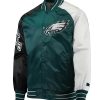 Philadelphia Eagles Green The Reliever Satin Jacket