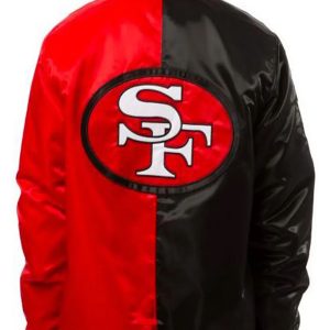 Classic San Francisco 49ers Red and Black Game Day Jacket