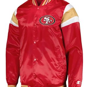 San Francisco 49ers Midweight Red Satin Jacket