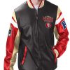San Francisco 49ers Black Varsity Leather Jacket