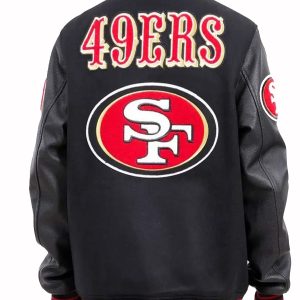 49ers Black Varsity Jacket