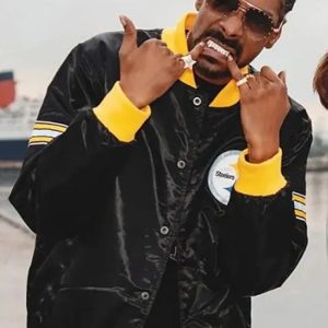 Snoop Dogg Pittsburgh Steelers Black Satin Jacket