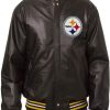 Pittsburgh Steelers Black Leather Jacket