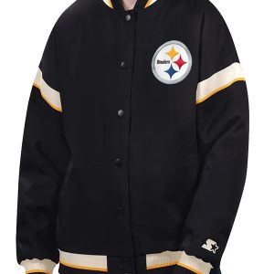 Pittsburgh Steelers Tournament Black Varsity Jacket