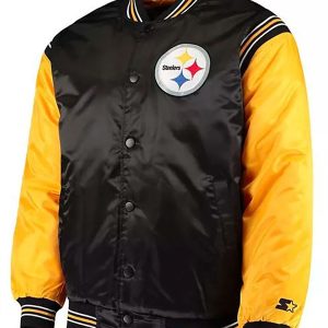 Steelers Black and Yellow Varsity Jacket
