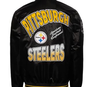Pittsburgh Steelers Turn It Up M Black Satin Jacket