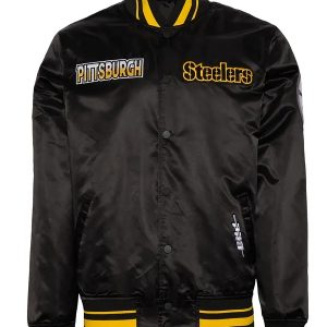 Pittsburgh Steelers Turn It Up M Black Satin Jacket