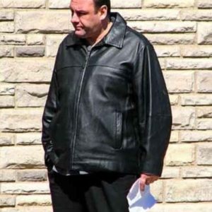 The Sopranos Tony Soprano Black Leather Jacket