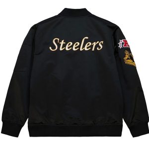 Throwback Pittsburgh Steelers Bomber Jacket for Men & Women