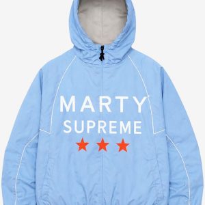 Timothee Chalamet Marty Supreme Blue Jacket