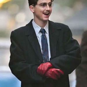 Timothée Chalamet Marty Supreme Black Wool Coat