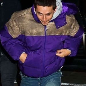 Timothée Chalamet Marty Supreme Purple Jacket