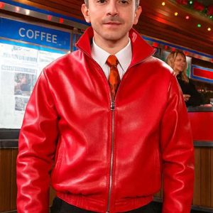 Marty Supreme Timothee Chalamet Red Leather Jacket