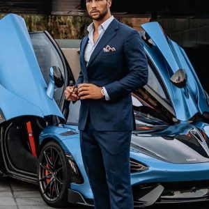 Tristan Tate Luxury Blue Suit for Men – Sharp & Stylish Look