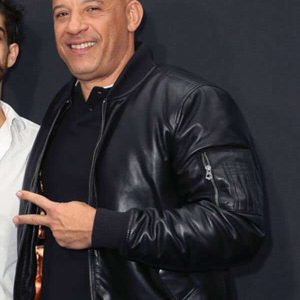 Vin Diesel Fast and Furious Spy Racers Premiere Bomber Leather Jacket