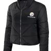 Women’s Pittsburgh Steelers Black Puffer Jacket