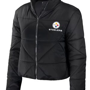 Women’s Pittsburgh Steelers Black Puffer Jacket