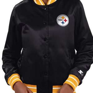Women's Pittsburgh Steelers Full Count Black Varsity Jacket