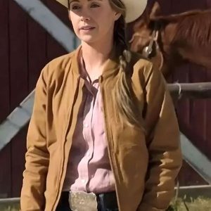 Amy Fleming Heartland S19 Brown Bomber Jacket