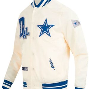 Dallas Cowboys Best of Classic Eggshell Varsity Jacket