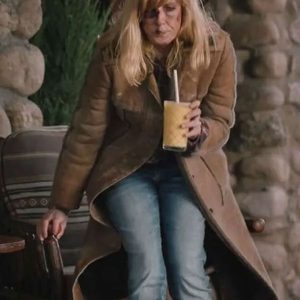 Beth Dutton Brown Leather Trench Coat