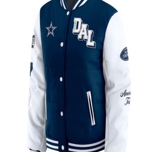 Dallas Cowboys Navy and White Varsity Jacket
