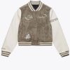 Dallas Cowboys Cream and Brown Varsity Jacket