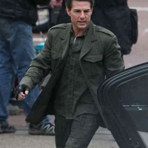 Edge of Tomorrow Tom Cruise Green Wool Coat