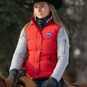 TV Series Heartland S14 Amy Fleming Red Puffer Vest