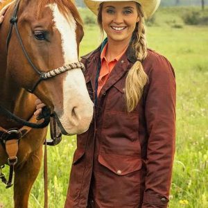 Heartland S17 Amy Fleming Red Cotton Jacket