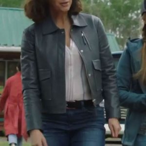 TV Series Heartland S17 Michelle Morgan Black Leather Jacket