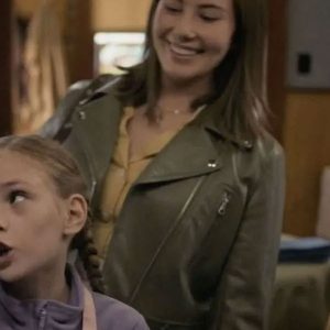 Katie Fleming Morris Heartland Green Leather Jacket