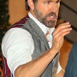 Imaginary Friends 2024 Ryan Reynolds Grey Checkered Vest