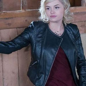 Jessica Amlee Heartland Black Leather Jacket