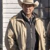 Kevin Costner Beige Cotton Jacket