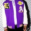 LA Lakers Purple and White Varsity Jacket