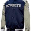 Dallas Cowboys Retired Player Satin Bomber Jacket