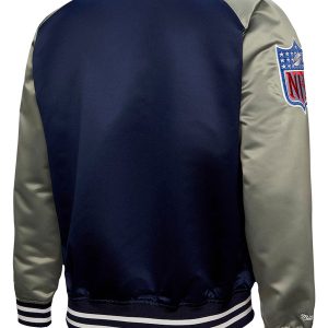 Men's Mitchell & Ness Dallas Cowboys Satin Bomber Jacket