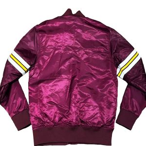 Purple Mighty Ducks Satin Bomber Jacket