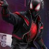 Miles Morales Spider-Man Black Moto Leather Jacket
