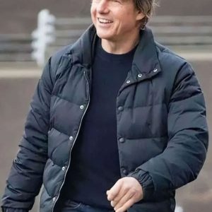 Tom Cruise Mission Impossible 8 Black Puffer Jacket